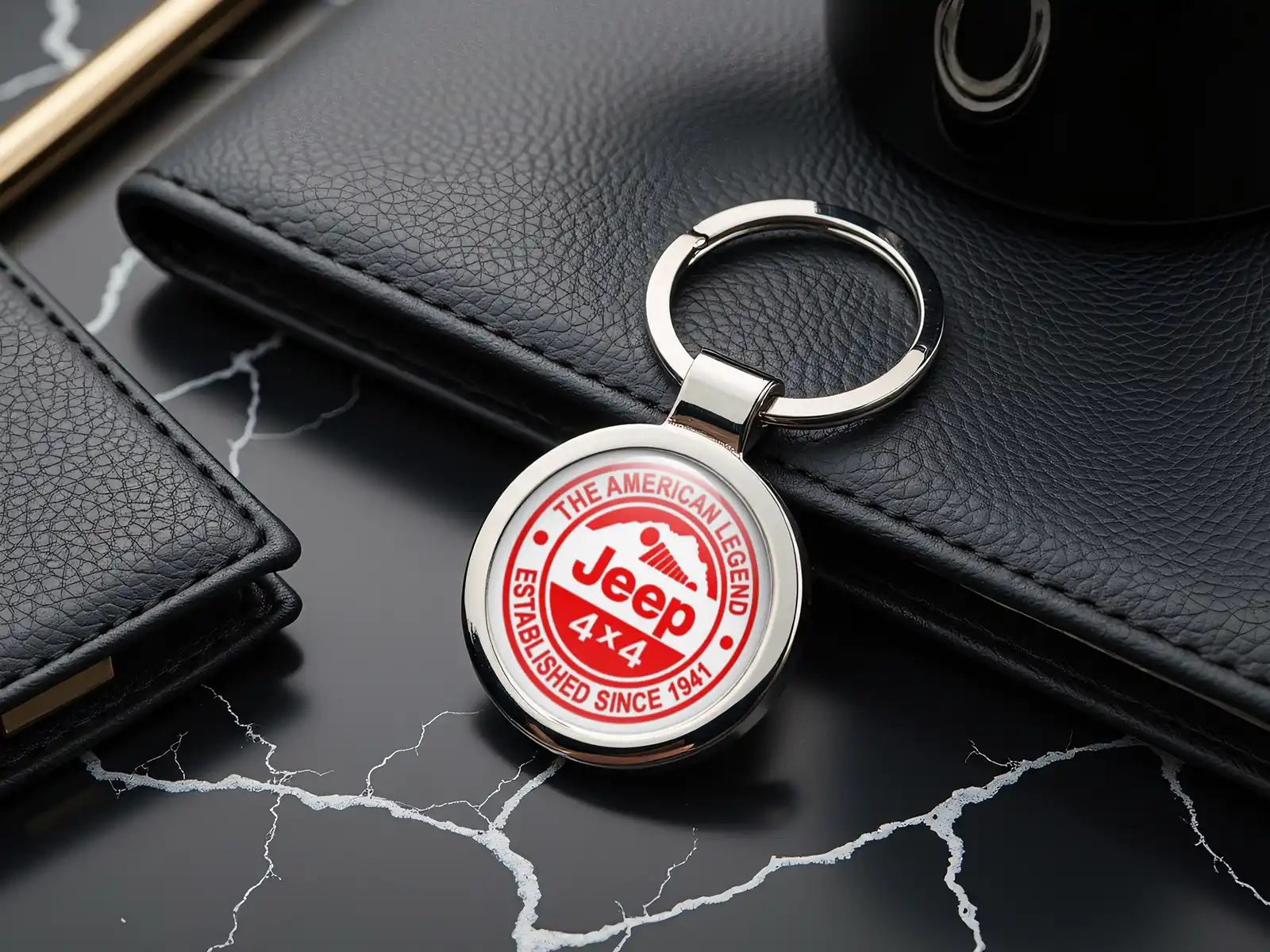 Jeep Portachiavi Logo Lega Premium Personalizzata